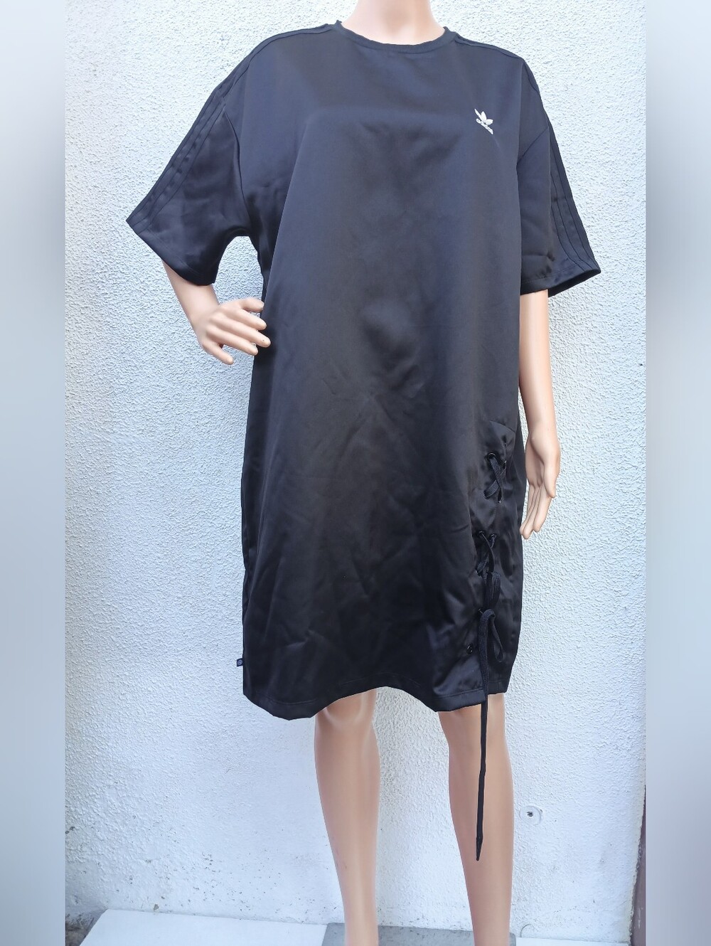 adidas Laced Tee Dress Black Women’s L Color Black
